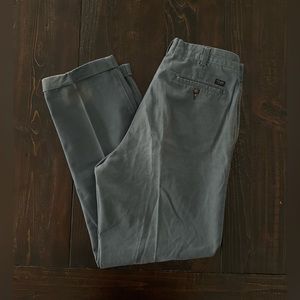 VINTAGE  ●  IZOD  ●  Pleated Blue-Grey Chinos